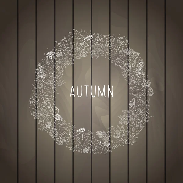 Herbstkranz — Stockvektor