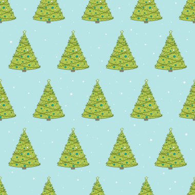Sorunsuz Noel arka plan. Köknar ağacı süsler ile. Çocuk