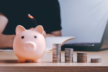 Kriz sırasında evde çalışan Asyalı erkekler, aile gelirleri ve harcamalarının yanı sıra emeklilik paraları ve ahşap zemindeki domuz kumbaralarını kaydediyor. Aile giderleri için para biriktirme fikirleri