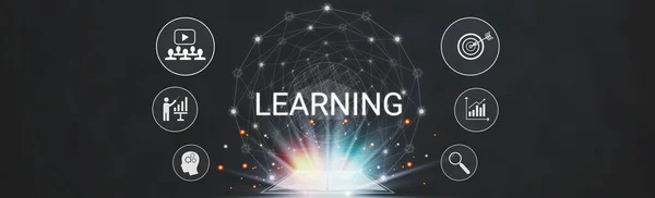 Aprendizaje Internet Tecnología Educativa Aprendizaje Desde Hogar Durante Nuevo Período — Foto de Stock