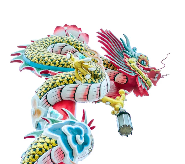 Dragon Chinois Sur Fond Blanc — Photo