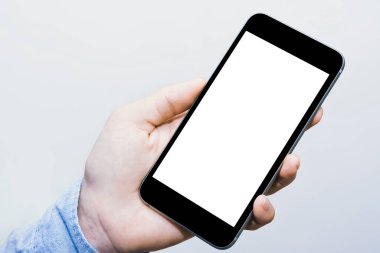 Telefonlar, herkesin her gün internette daha fazla kullandığı, iletişim kurduğu ve sattığı bir şey, beyaz ekran model şablonu.