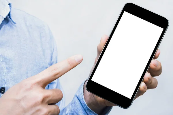 Telefonlar, herkesin her gün internette daha fazla kullandığı, iletişim kurduğu ve sattığı bir şey, beyaz ekran model şablonu.