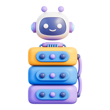 Mikroçip işlemcisine ve güvenli veritabanına sahip robot sunucusu, veri koruması için otomasyonu, siber güvenliği, şifrelemeyi ve dijital savunmayı sembolize ediyor. Şeffaf arkaplan, 3d illüstrasyon.