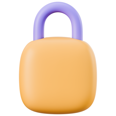 Dijital sistemlerde gizlilik, koruma ve veri güvenliğini temsil eden asma kilit sembolü. Siber güvenlik, güvenlik duvarı ve ağ güvenliği için harika. Şeffaf arkaplan, 3d illüstrasyon.