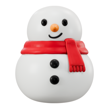 En az 3 boyutlu stilize kardan adam. Şirin, mutlu çizgi film karakteri Kawaii chibi maskot kırmızı havuç burunlu tombul noel şenliği Noel kış tatili. Şeffaf arkaplan, 3d illüstrasyon.