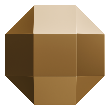 Altın kenarlı küre soyut şekil ve parlak metalik geometrik sanat objesi, 3 boyutlu illüstrasyon