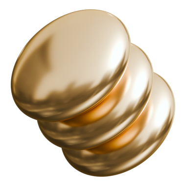 Altın istiflenmiş zen taşları soyut şekil ve parlak metalik çakıl taşları grafik sanat objesi, 3 boyutlu illüstrasyon