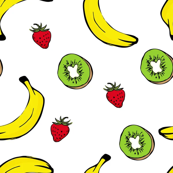 Beyaz arkaplanda meyvesiz vektör deseni