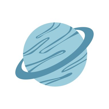 Mavi gezegen zirvesi beyaz arkaplanda izole edildi.