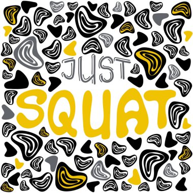 Sadece soyut şekilli, vektör harfli bir motivasyon alıntısı.