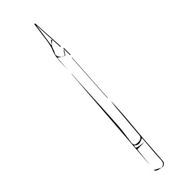 Kurşun kalemle çizilmiş skecth. Beyaz arkaplanda izole.