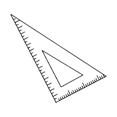 Ruller el çizimi skecth. Beyaz arkaplanda izole.