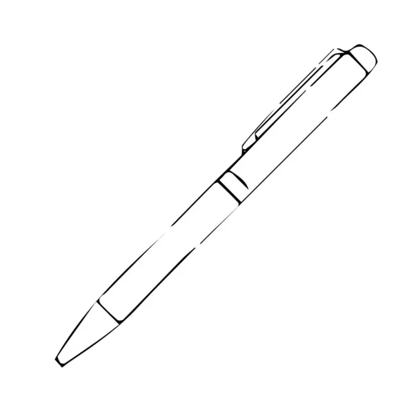 Pen hand drawn skecth. Isolated on white background. — Stock Vector