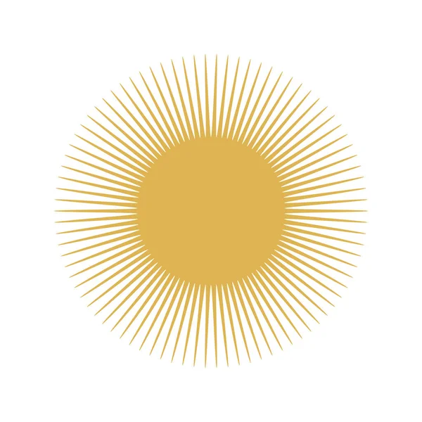 Illustration abstraite du soleil isolée sur fond blanc — Image vectorielle