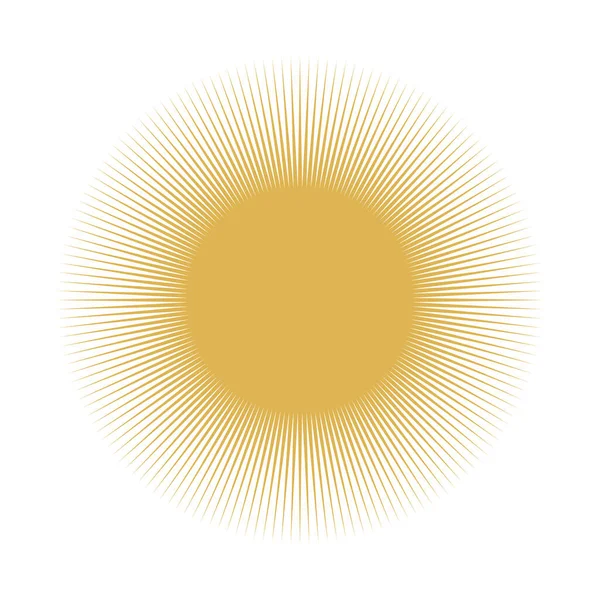 Sonne abstrakte Illustration isoliert auf weißem Hintergrund — Stockvektor