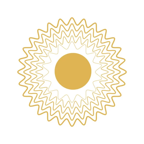 Sun ilustração abstrata isolado no fundo branco — Vetor de Stock