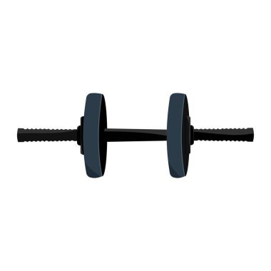 Dambıllar beyaz bir arkaplanda izole edilmiş. Dumbbell vektör simgesi.