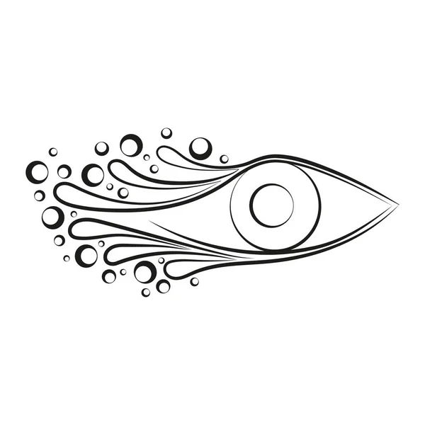 Alla Ser Eye Illustration Försynens Magiska Symbol Boho Stil Astrologi — Stock vektor