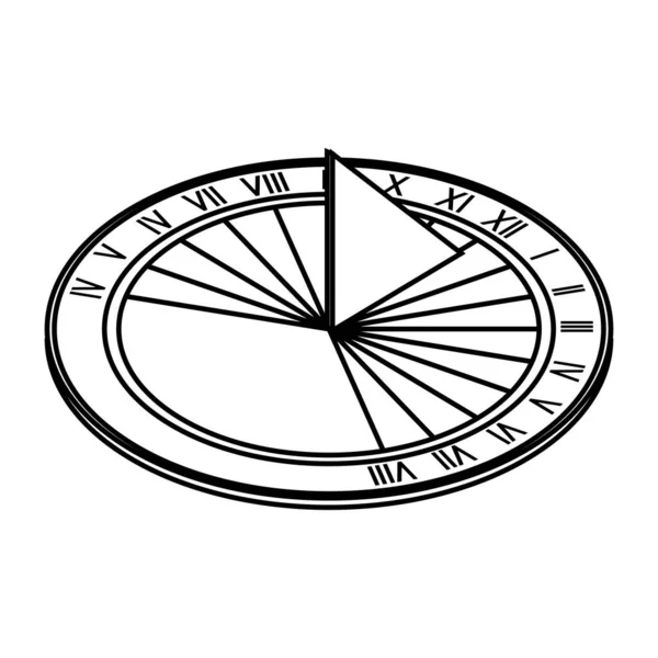 Icono del reloj de sol. Ilustración simple del vector de reloj de sol. — Archivo Imágenes Vectoriales