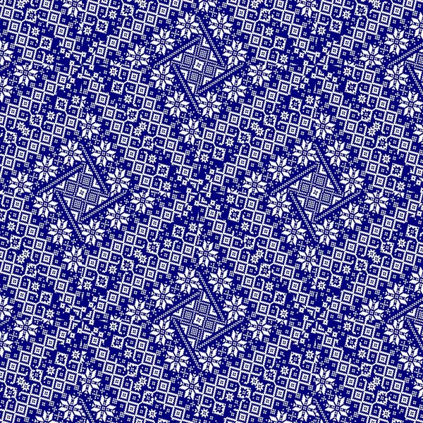 Fundo abstrato azul em forma de diamante único de flocos de neve noruegueses para o aniversário, Dia das mães, Natal, álbum de recortes do ano novo, cartões de saudação, embalagem do presente, texturas de superfície. — Fotografia de Stock