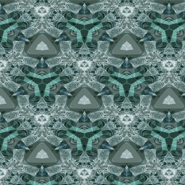 Caleidoscoop kunst exquise ontwerp abstract patroon, perfecte illustratie voor sjaals en stoffen. patroon met fractal grafische elementen — Stockfoto