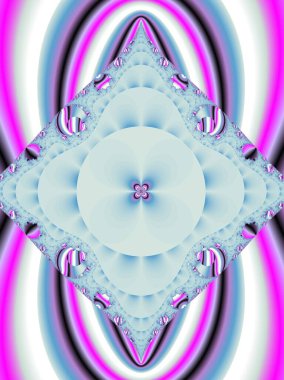 Fraktal grafik elementleri olan soyut bir çizimin yaratıcı tasarımı