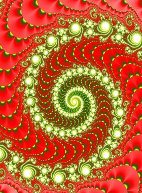 Yeşil tonlarda kaleydoskopik desen. Doğum günü, Noel ve yeni yıl notları, tebrik kartları, hediye ambalajları, yüzey dokuları için kusursuz arkaplan..