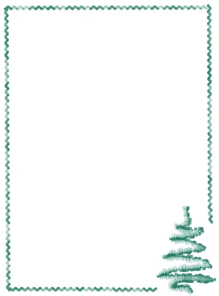 白い背景にレイアウト、貴重な石で作られたクリスマスツリー、冬と新年のチラシ、ポスター、レターヘッド、招待状のための魅力的なデザイン — ストック写真