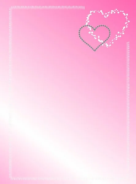 Abbildung in rosa für das Angebotsdesign. Einladung zu einer Party zum Valentinstag. — Stockfoto