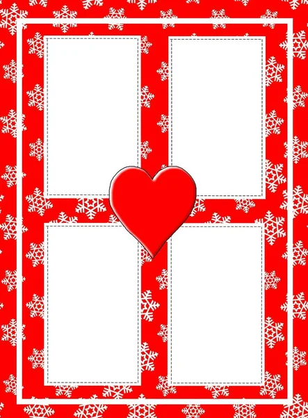 Червоне серце. Ілюстрація листівки для Валентинів. Весільна листівка, листівка з запрошенням і Декларація любові. — стокове фото