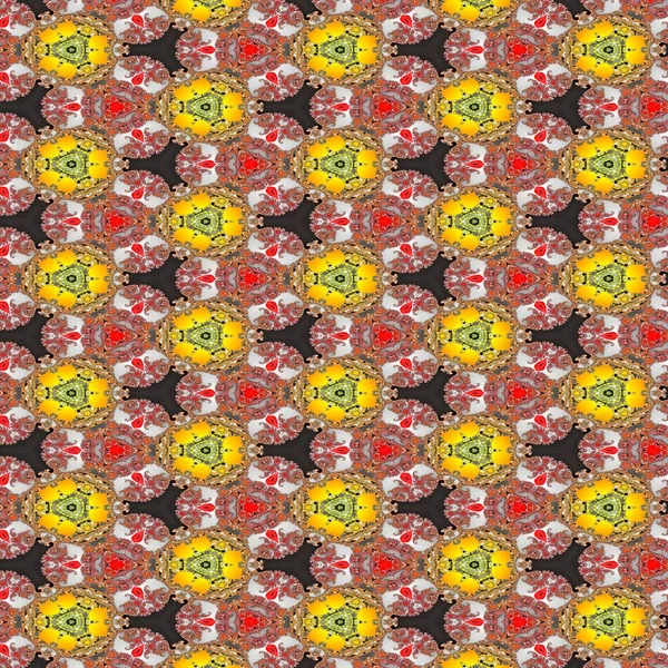 En tonos de gris y naranja, impresión de arte peculiar, patrón de mosaico colorido abstracto para fondo design.seamless — Foto de Stock