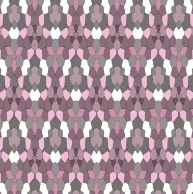abstract pattern in pink tones with fractal graphic elements, seamless background