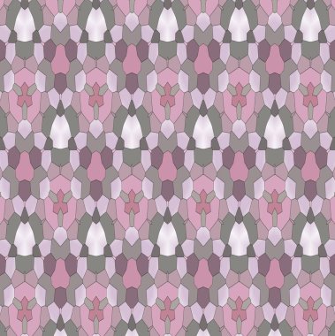 abstract pattern in pink tones with fractal graphic elements, seamless background