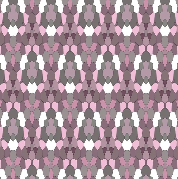 Abstract pattern in pink tones with fractal graphic elements, seamless background — 图库照片