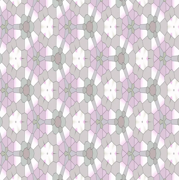 Abstract pattern in pink tones with fractal graphic elements, seamless background — Photo