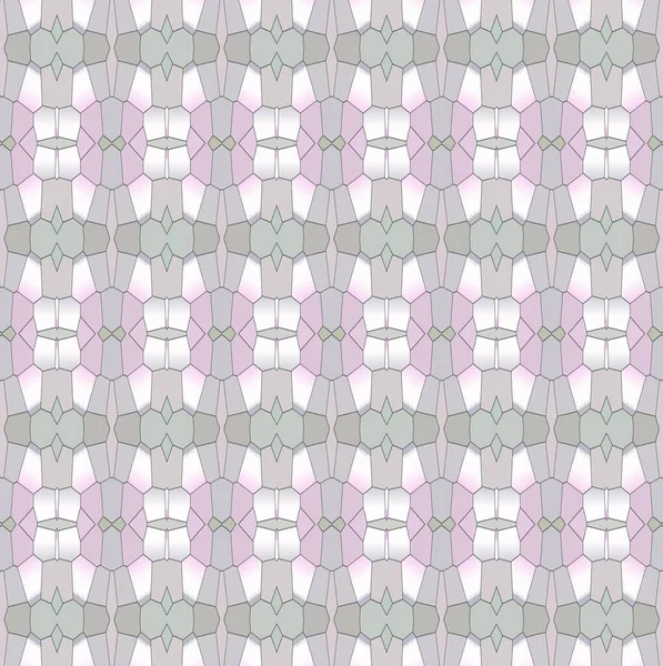 Abstract pattern in pink tones with fractal graphic elements, seamless background — 图库照片