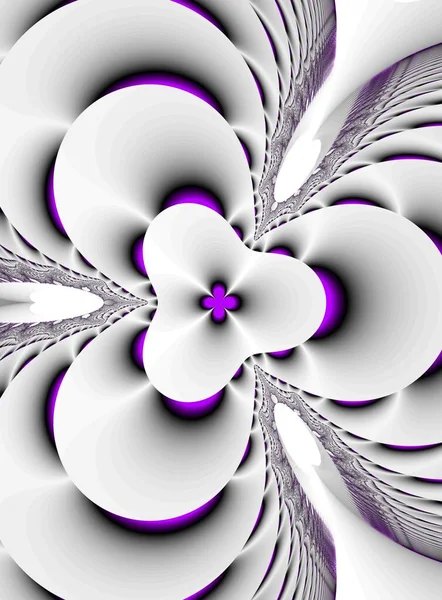 Αφηρημένο σχέδιο με fractal γραφικά στοιχεία, ψυχεδελική διακόσμηση, χρώμα χάλυβα — Φωτογραφία Αρχείου