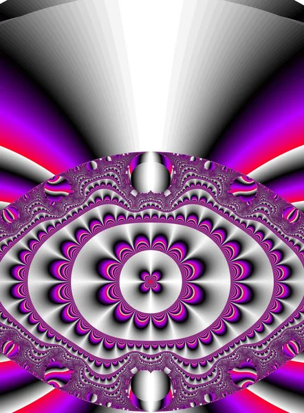 Fraktal grafik elementleri olan soyut çizim tasarımı, psychedelic dekor — Stok fotoğraf