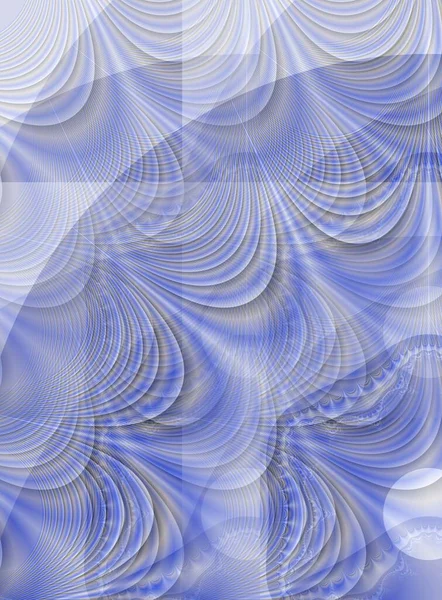 원래의 프랙탈 그래픽, 특이 한 현대의 추상적 패턴, 프랙탈 종이, 프랙탈 패턴, 혼란 스러운 패턴, 기하학적 패턴, 파란색 — 스톡 사진