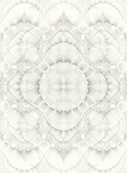 Un patrón abstracto único en tonos grises, un juego de colores blanco y negro, un dibujo con elementos gráficos fractales, — Foto de Stock