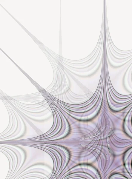 Farklı şekillerin ışınları, renk oyunları, fraktal grafik elementli leylak tonlarında soyut tasarım, fraktal sanat