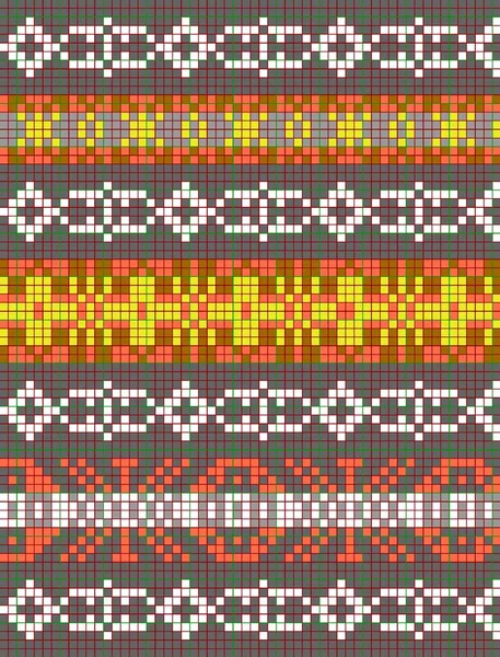 Modello geometrico di ripetizione del colore per l'uso in maglieria e ricamo — Foto Stock