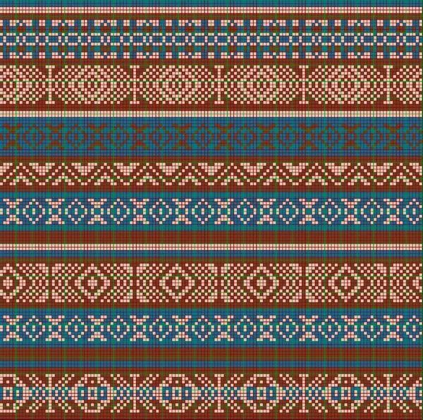 Geometric color repeating pattern for use in knitting and embroidery — Stock Photo, Image