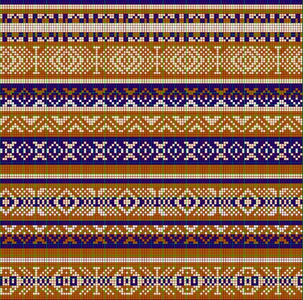 뜨개 질 과수 수에 사용 할 수있는 기하학적 인 색깔의 반복 패턴 스톡 이미지
