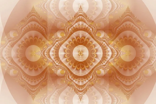 Ilustração fractal abstrato para design criativo. uma flor artística fantástica com o efeito de borrar as bordas. Um jogo de tons de laranja de cor — Fotografia de Stock