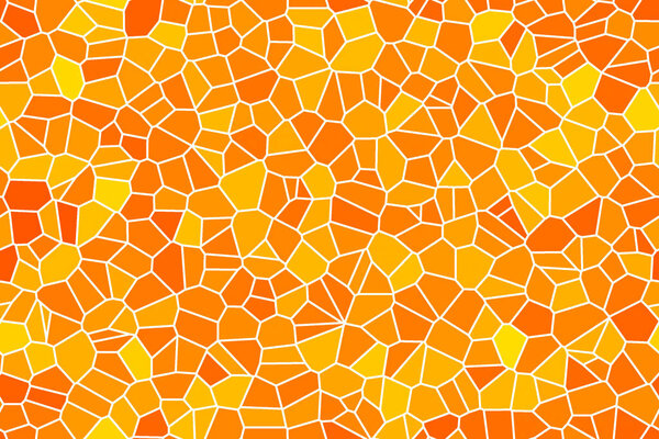 абстрактный осенний мозаичный фон из цветного стекла. Размытые желтые цвета, витражи, Хэллоуин фон, бесшовный узор