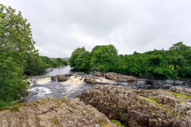 Pennine Yolu. Bowlees Tees Valley, Durham County 'deki çiftlik arazisi.