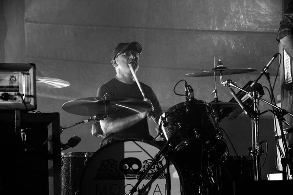 Edinburgh UK: 22 Ağustos 2018: Mogwai grubu Leith Theatre Edinbugh International Festival 'de canlı performans sergiledi