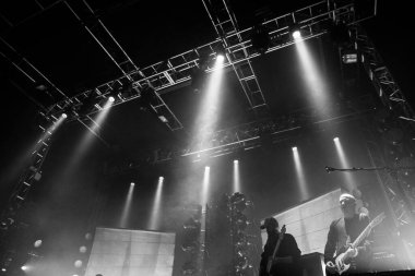 Leeds UK: 24 Kasım 2018 - Mogwai grubu Leeds O2 Akademisi 'nden canlı yayın